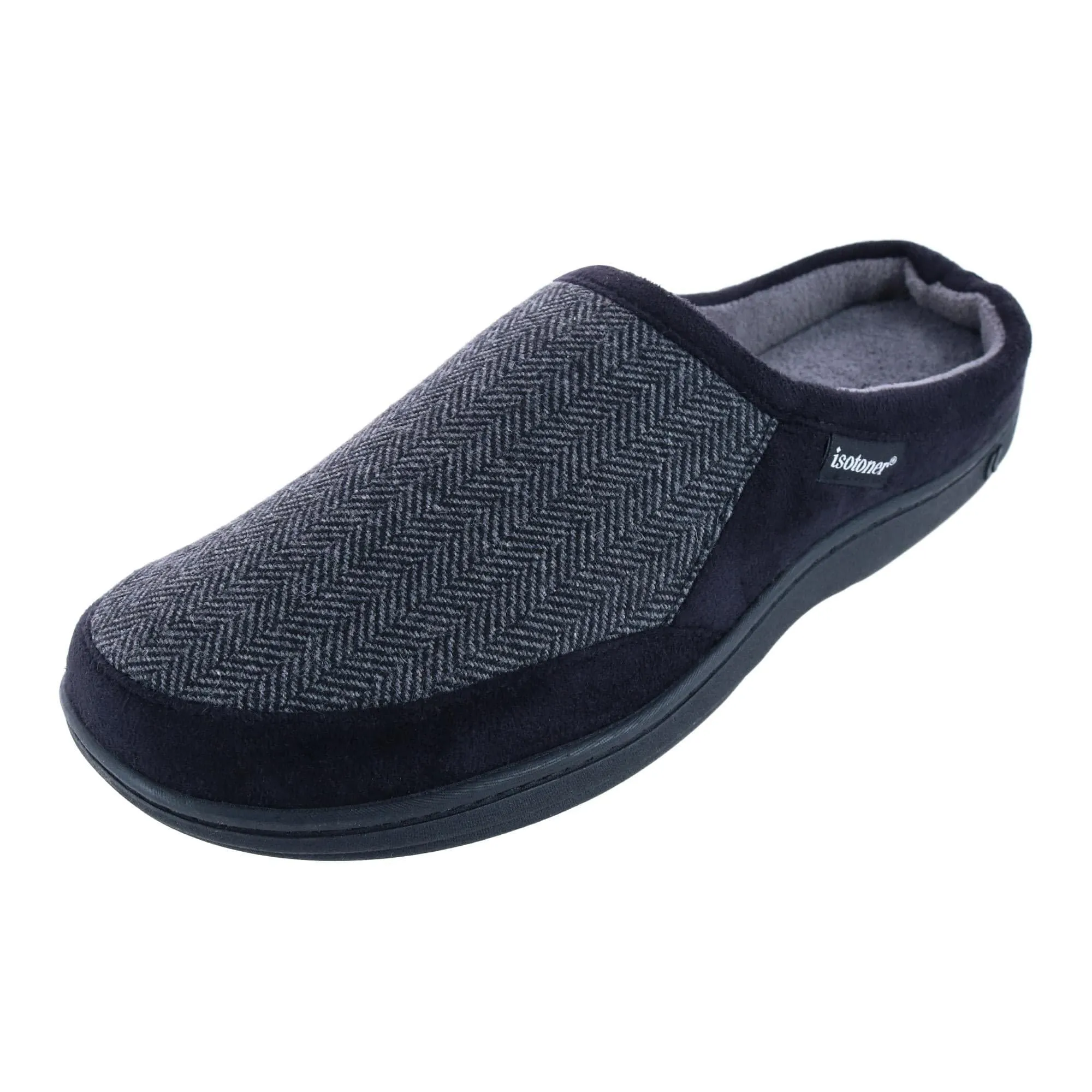 Isotoner Men's Herringbone Logan Hoodback Slipper sold by Belt Outlet product image thumbnail 4