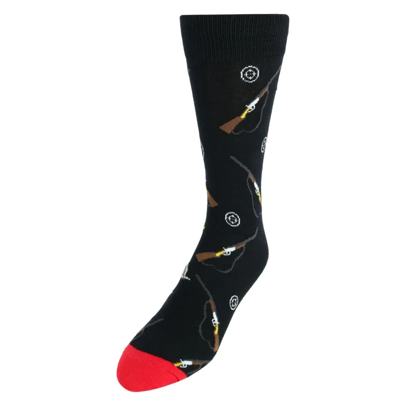 CTM® Men's Hunting Themed Crew Socks sold by Belt Outlet