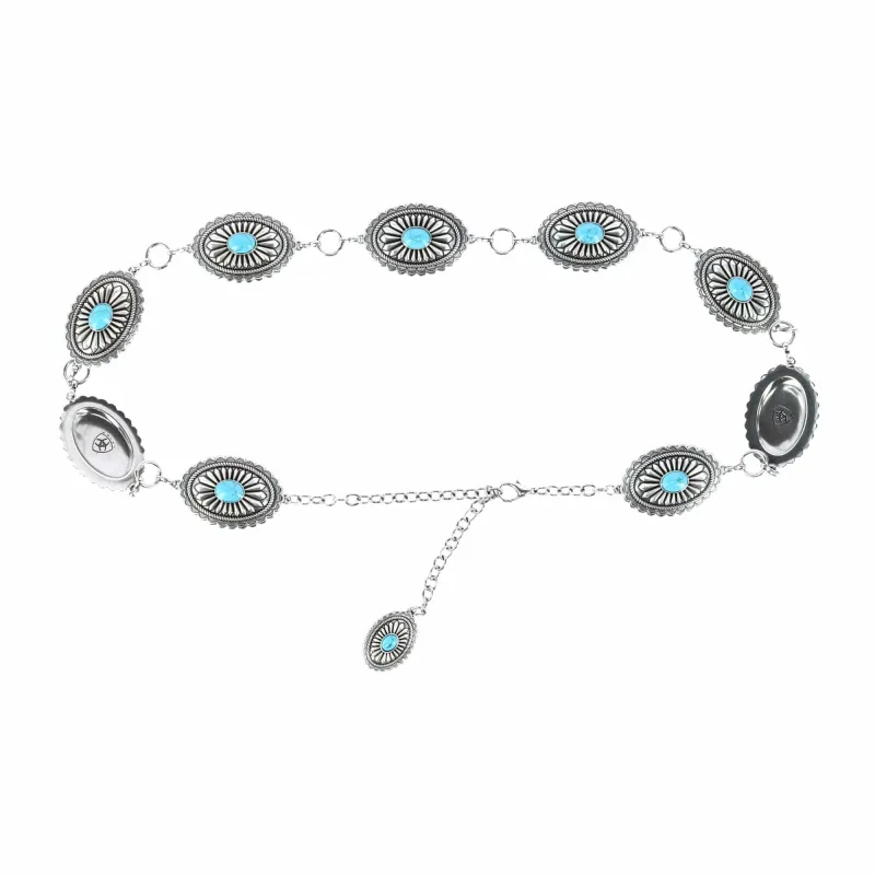 Ariat Women's Concho Chain Belt with Turquoise sold by Belt Outlet