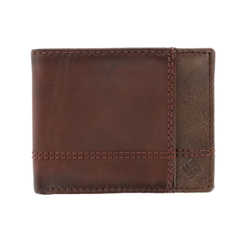Columbia Men's Leather RFID Slim Bifold Wallet with Exterior Pocket sold by Belt Outlet