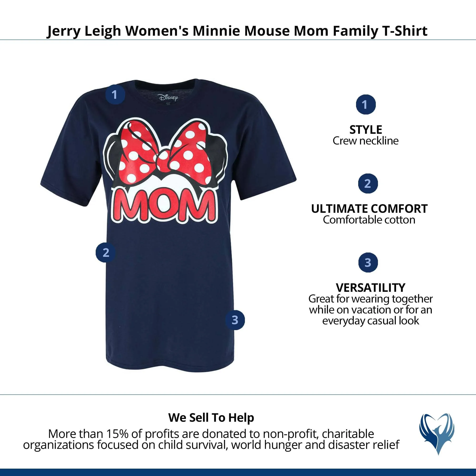 Jerry Leigh Women's Minnie Mouse Mom Family T-Shirt sold by Belt Outlet product image thumbnail 5