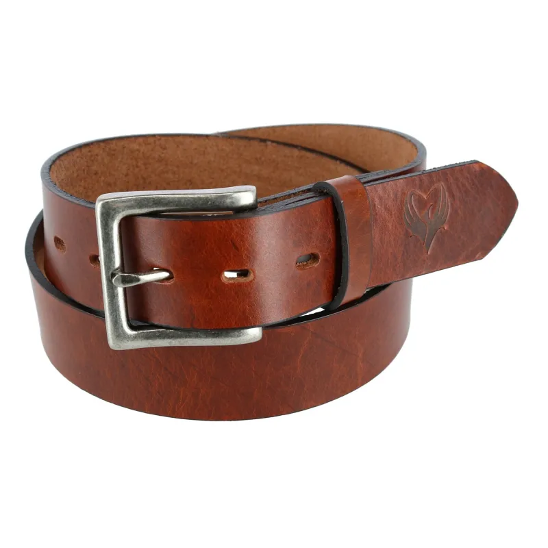 Ascentix Men's Removable Buckle Bridle Belt with Phoenix made by Belt Outlet