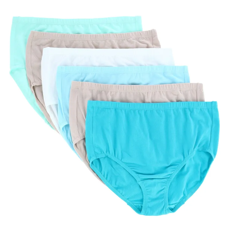 Fruit of the Loom Women's Plus Size Cotton-Mesh Brief Underwear (6 Pack) made by Fruit of the Loom