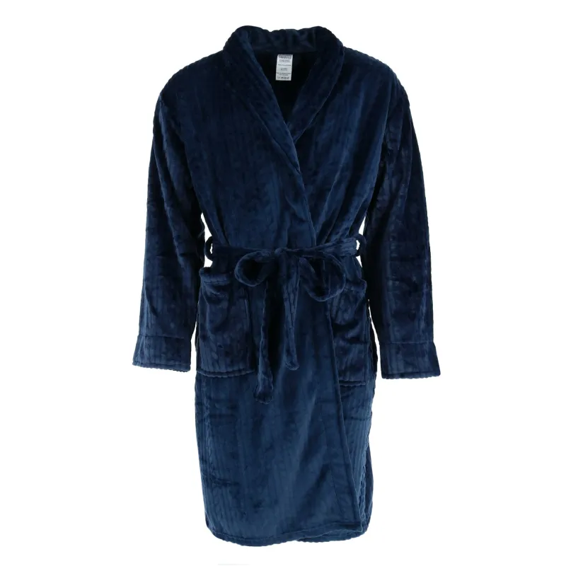 Wanted Men's Cable Shawl Collar Plush Robe sold by Belt Outlet