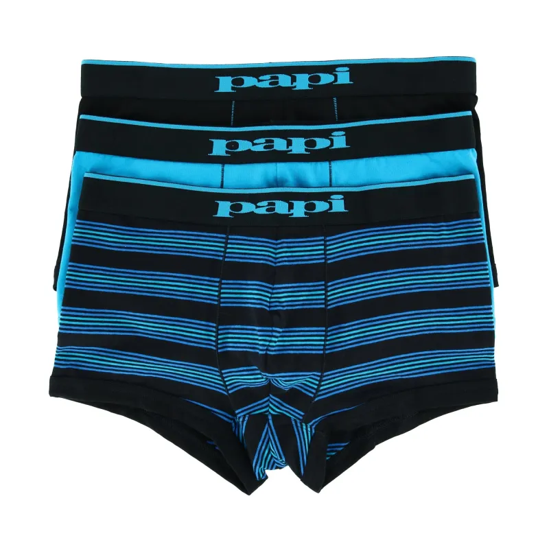 Papi Men's Brazilian Cut Stripe and Solid Underwear Trunks (3 Pack) sold by Belt Outlet