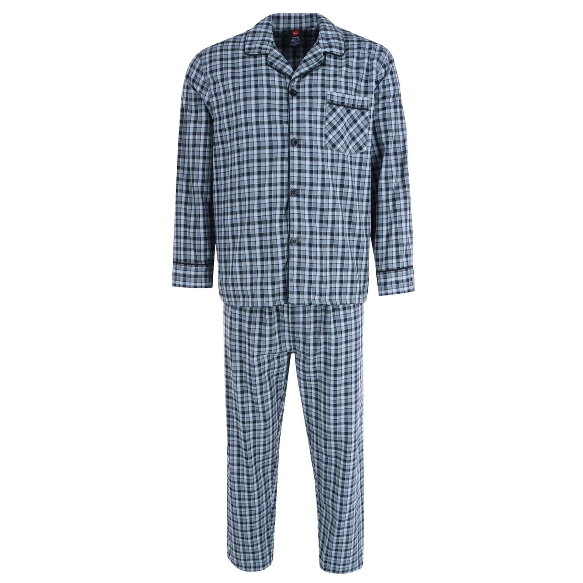 Hanes Men's Big & Tall Broadcloth Long Sleeve Pajama Set sold by Belt Outlet product image thumbnail 3