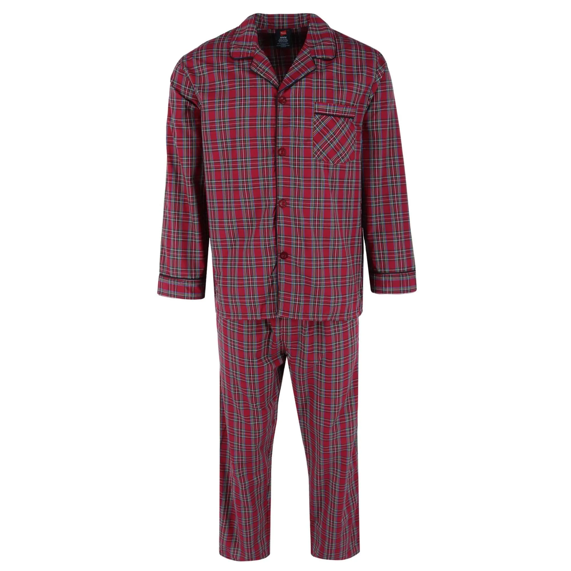 Hanes Men's Big & Tall Broadcloth Long Sleeve Pajama Set sold by Belt Outlet product image thumbnail 5