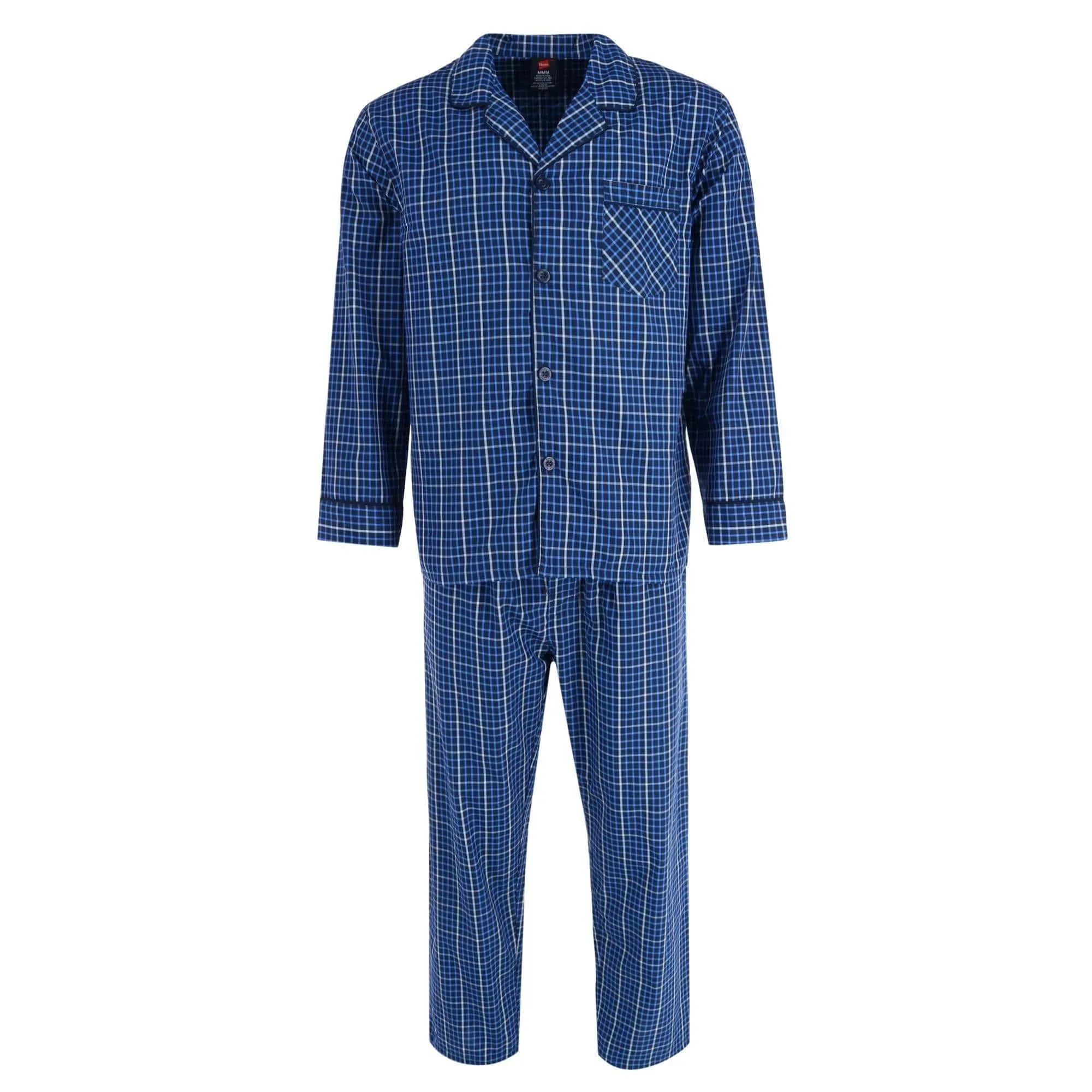 Hanes Men's Big & Tall Broadcloth Long Sleeve Pajama Set sold by Belt Outlet product image thumbnail 4