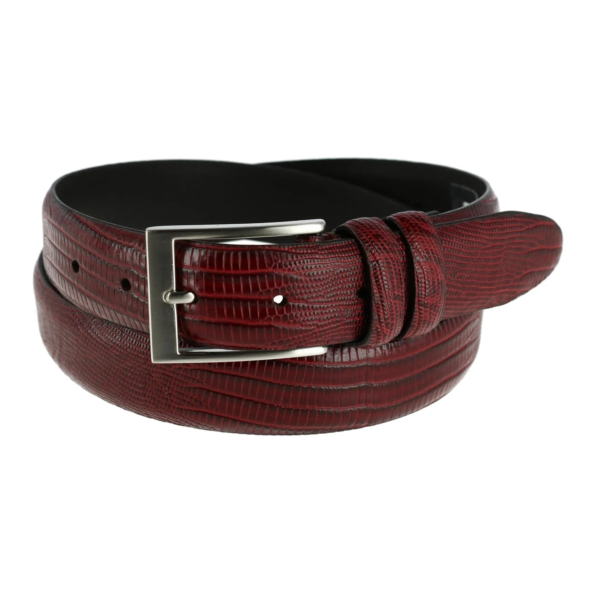 Toneka Men's Leather Embossed Lizard Print Belt sold by Belt Outlet product image thumbnail 4