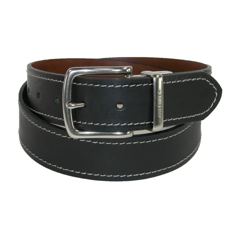 Tommy Hilfiger Men's Reversible Belt with Contrast Stitch made by Tommy Hilfiger