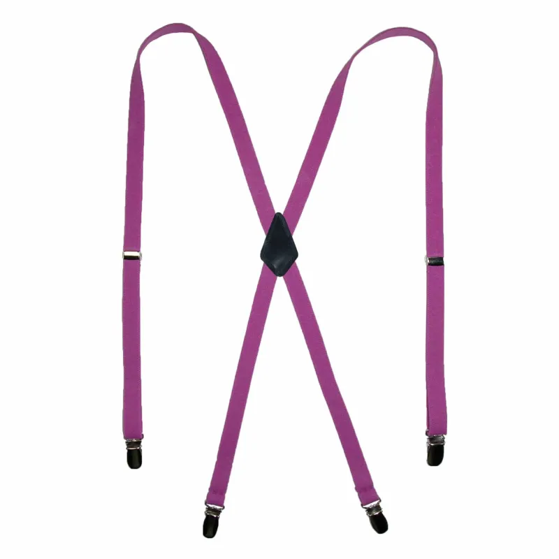 CTM® Women's Elastic Clip-End 1/2 Inch Skinny Urban Suspenders made by Belt Outlet