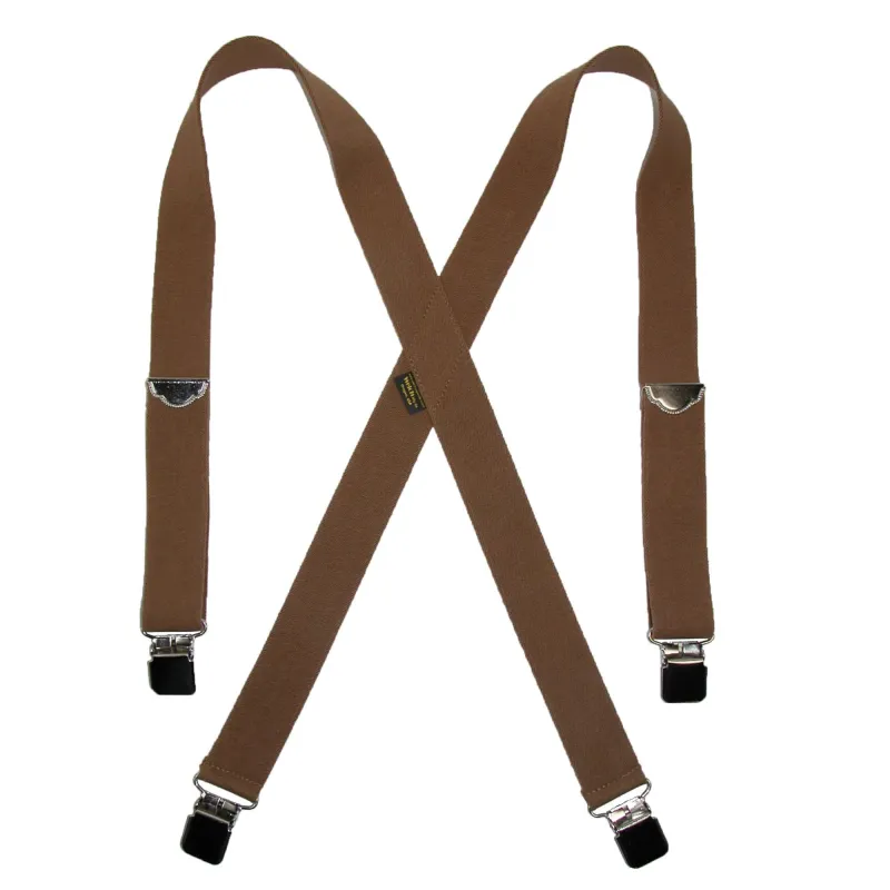 Welch Men's Big & Tall Elastic Button End Double Face Suspenders made by Belt Outlet