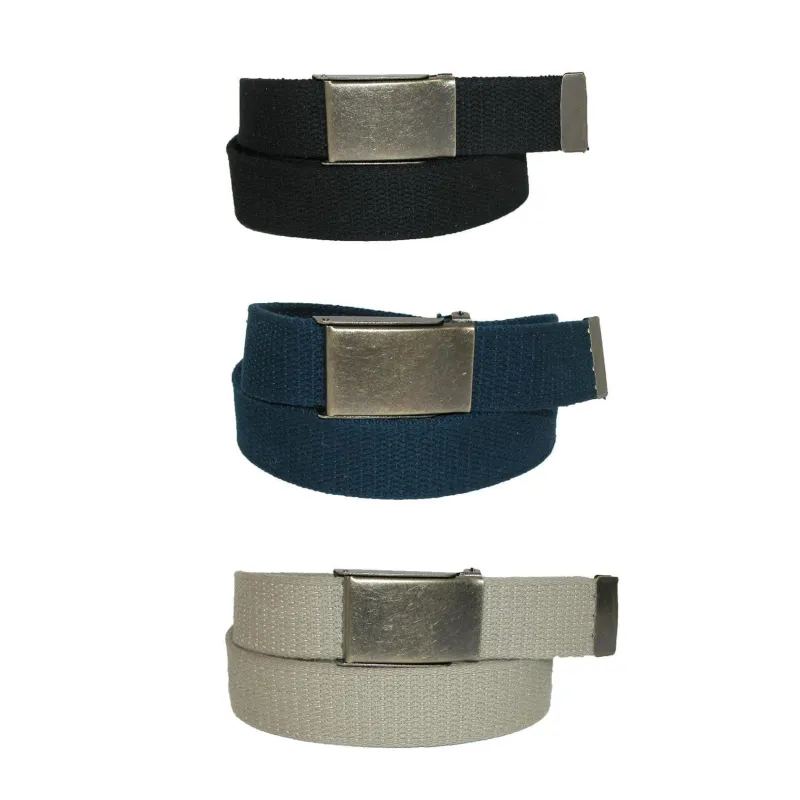 CTM® Men's Big & Tall Belt with Flip Top Brass Buckle (Pack of 3) sold by Belt Outlet