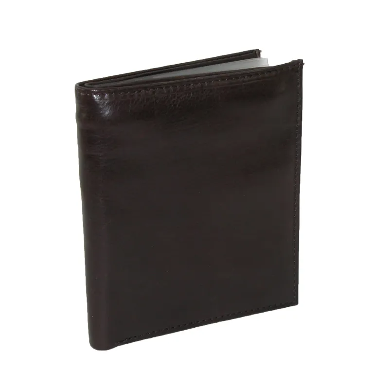 Paul & Taylor Men's Leather Deluxe Hipster Bifold Wallet made by Belt Outlet