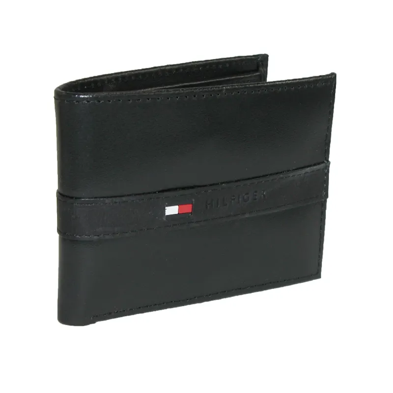 Tommy Hilfiger Men's Leather Ranger Passcase Bifold Wallet made by Tommy Hilfiger