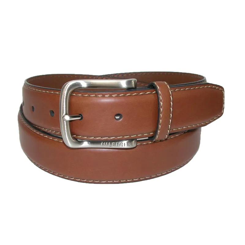 Tommy Hilfiger Men's Harness Buckle 35mm Stiched Edge Belt made by Tommy Hilfiger