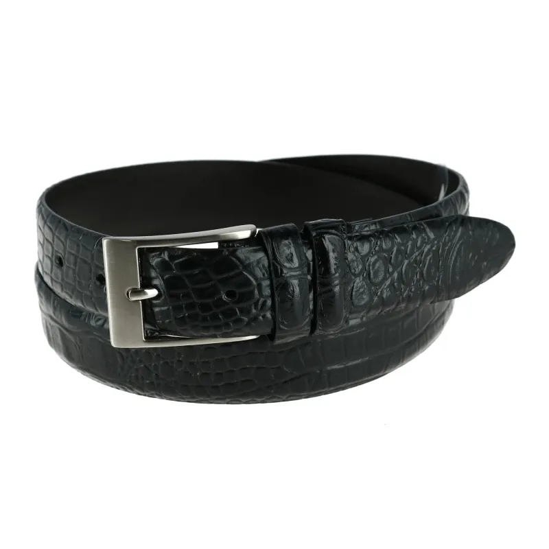Toneka Men's Big and Tall Hornback Croc Print Belt sold by Belt Outlet