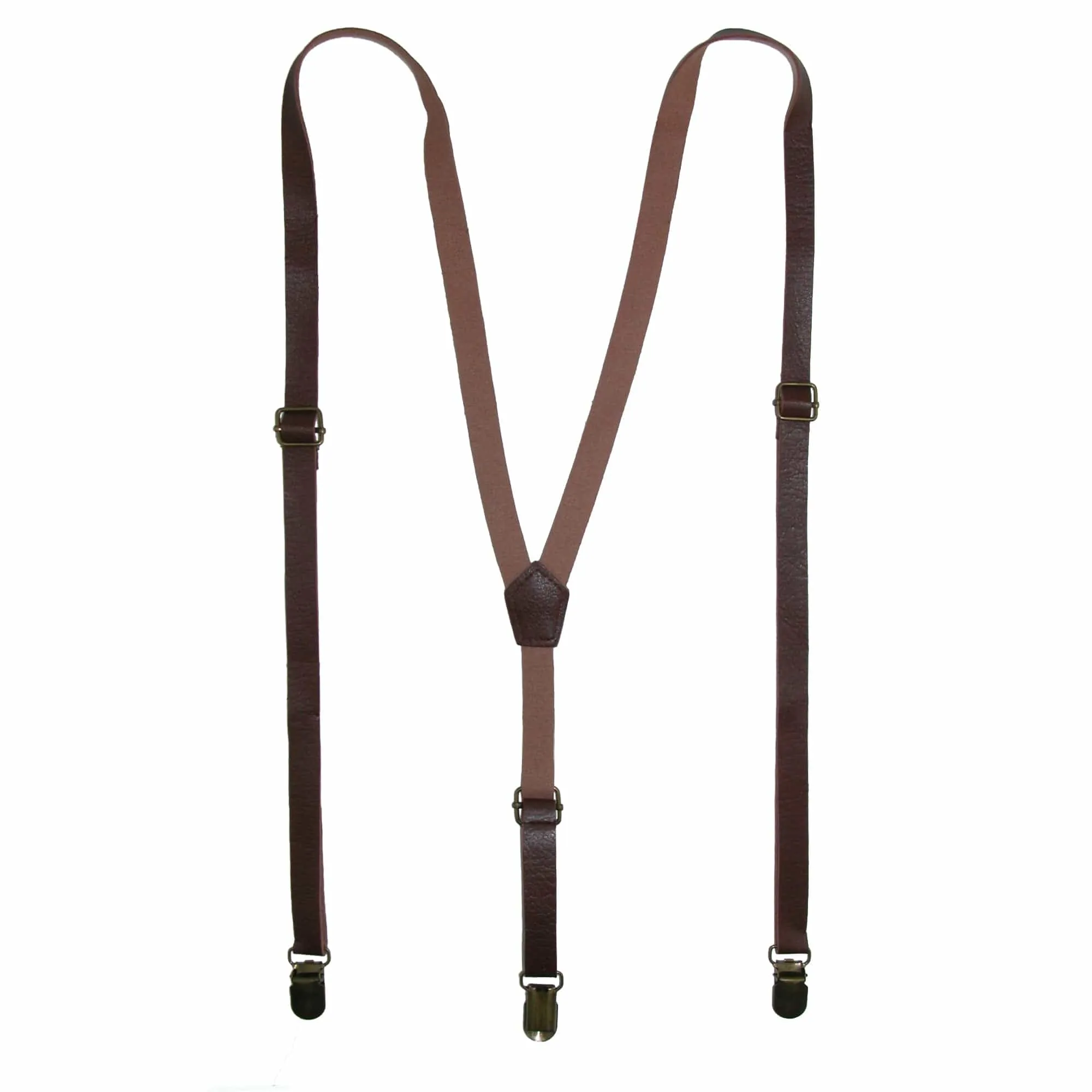 CTM® Faux Leather Slim Clip-End Suspenders sold by Belt Outlet product image thumbnail 3