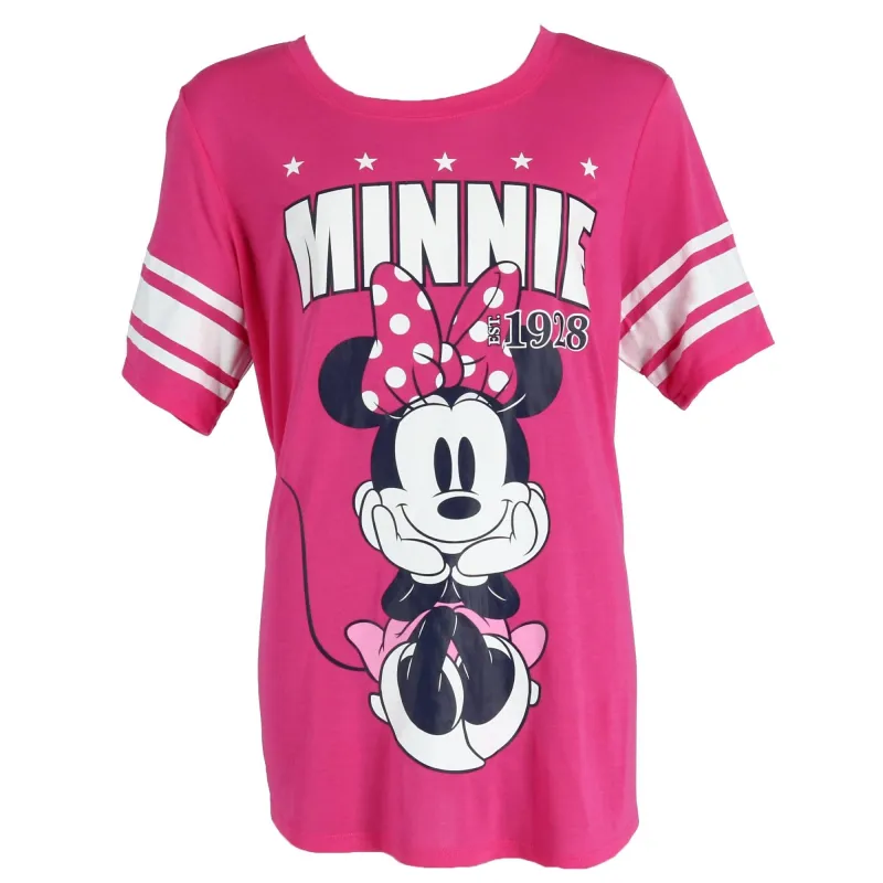 Disney Minnie Mouse Plus Size Short Sleeve Jersey Shirt sold by Belt Outlet