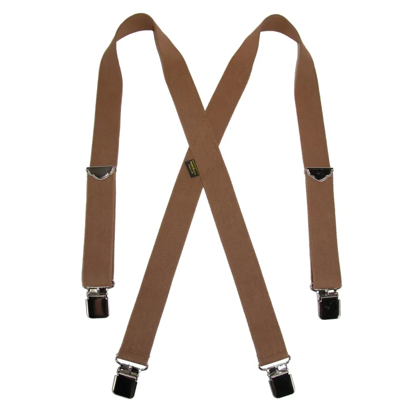 Welch Men's Elastic Clip End Double Face Suspenders made by Belt Outlet