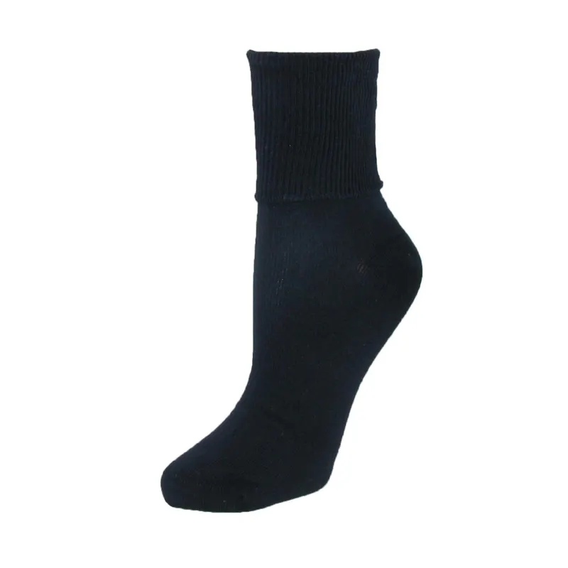 Jefferies Socks Women's Plus Size Cotton Turn Cuff Sock made by Jefferies Socks