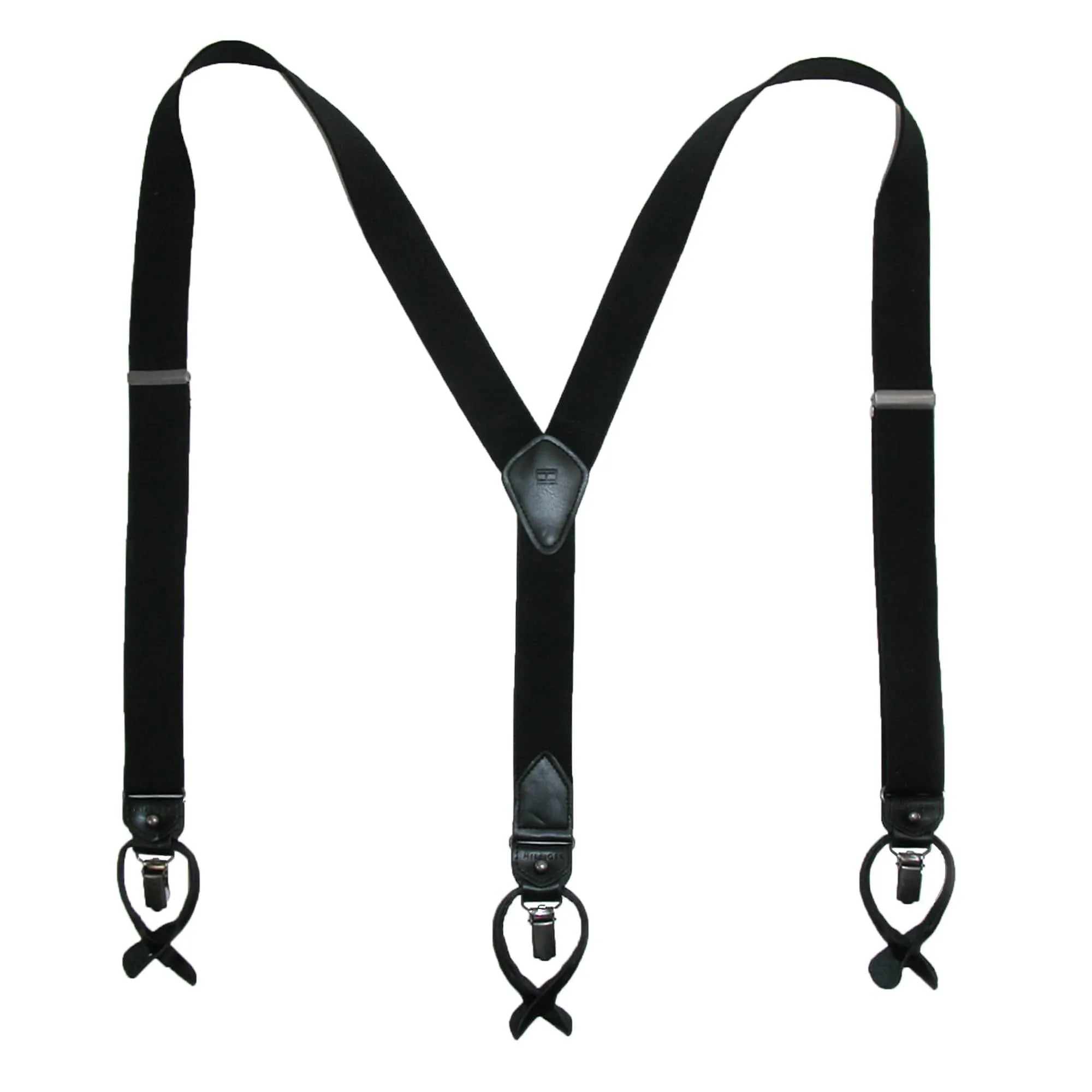 Tommy Hilfiger Men's Elastic Solid Convertible Clip & Button End Suspender sold by Belt Outlet