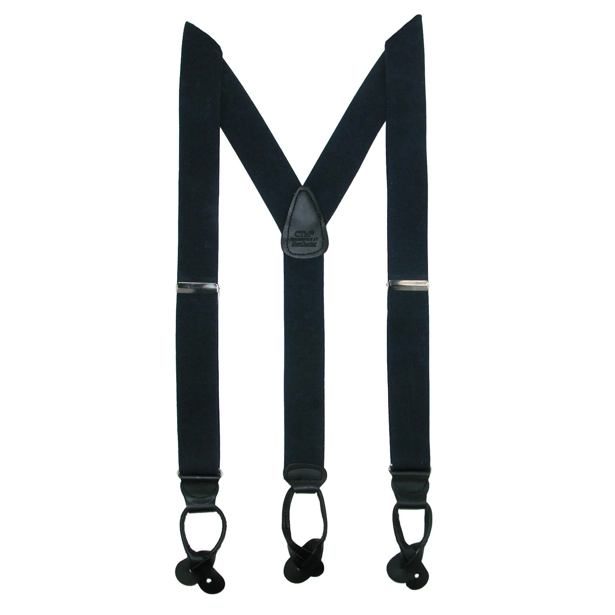 CTM® Men's Big & Tall Elastic Button End Dress Suspenders with Silver Hardware sold by Belt Outlet product image thumbnail 3
