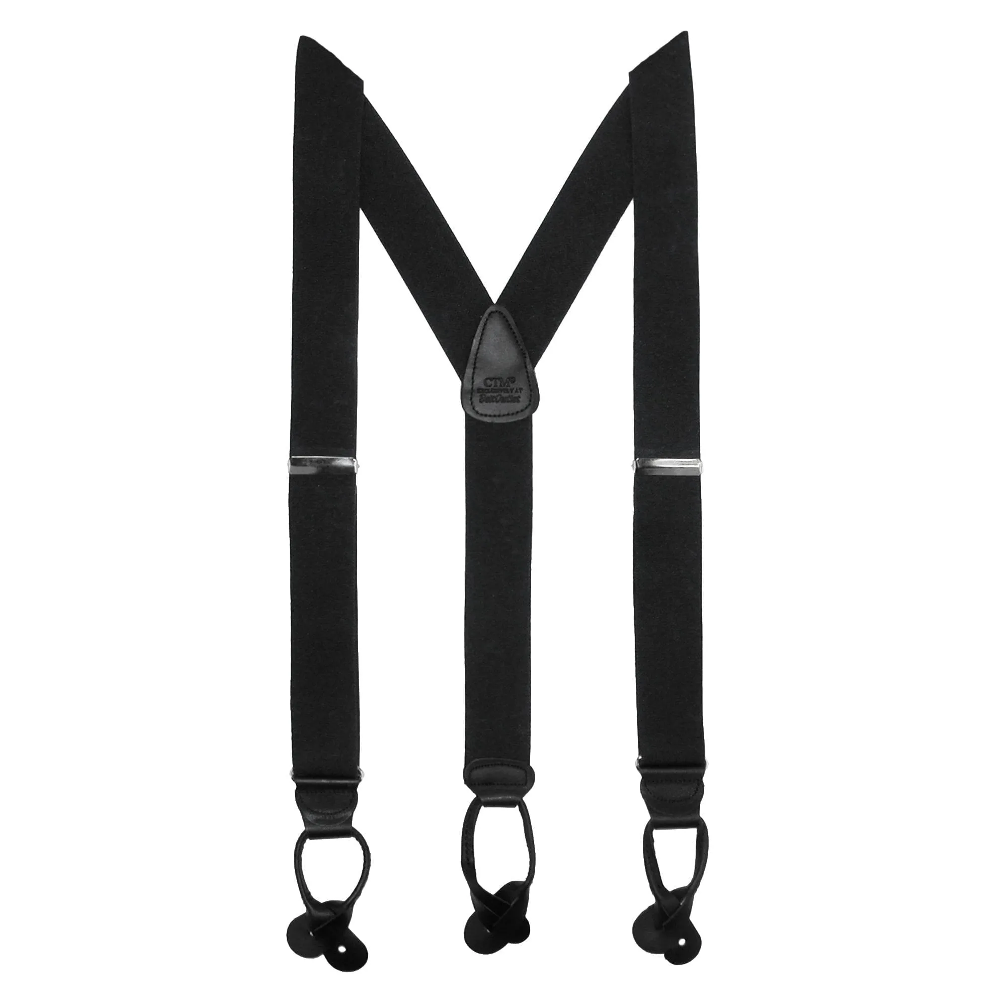CTM® Men's Big & Tall Elastic Button End Dress Suspenders with Silver Hardware sold by Belt Outlet product image thumbnail 2