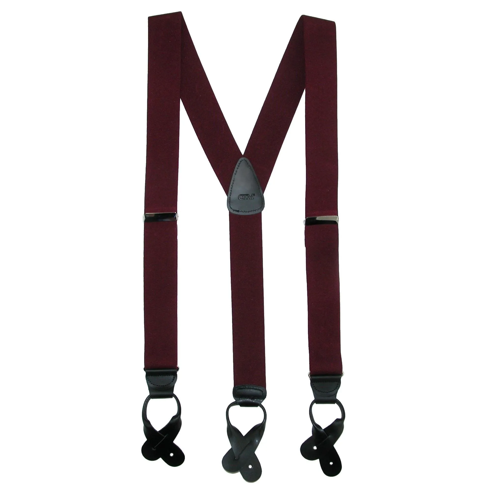 CTM® Men's Big & Tall Elastic Button End Dress Suspenders with Silver Hardware sold by Belt Outlet product image thumbnail 4
