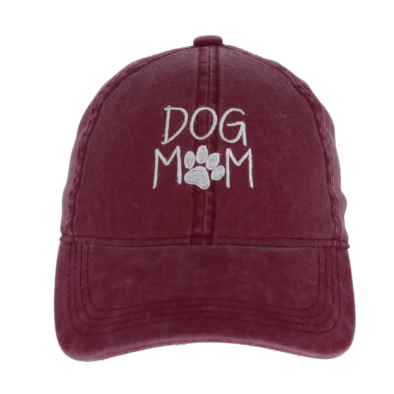 David & Young Women's Dog Mom Embroidered Baseball Cap sold by Belt Outlet