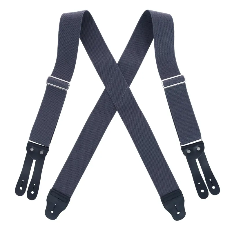 Welch Men's Big & Tall Elastic Button End Work Suspenders made by Belt Outlet