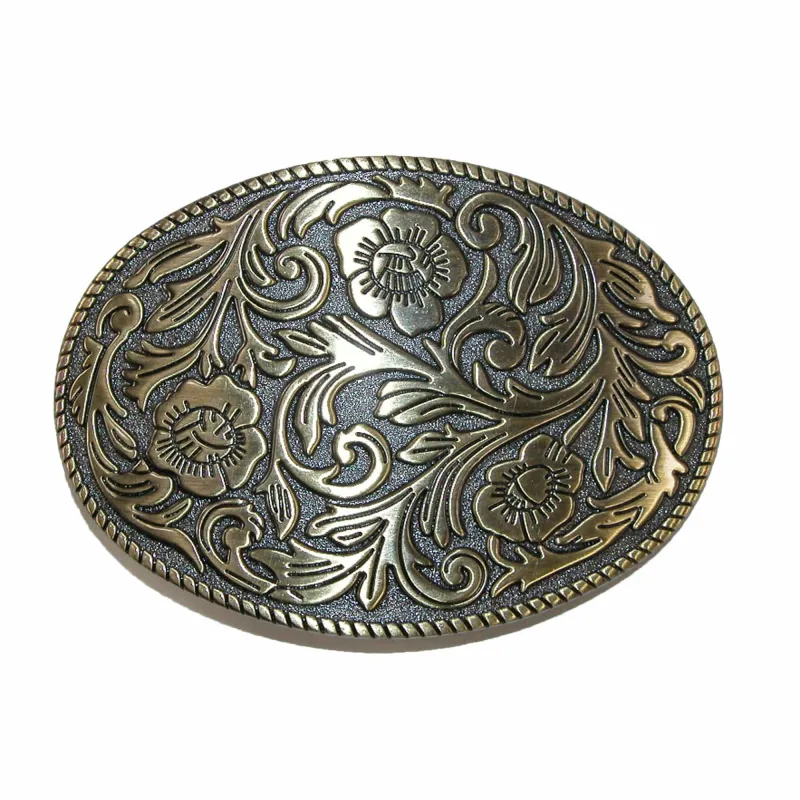 CTM® Floral Print Belt Buckle made by Belt Outlet