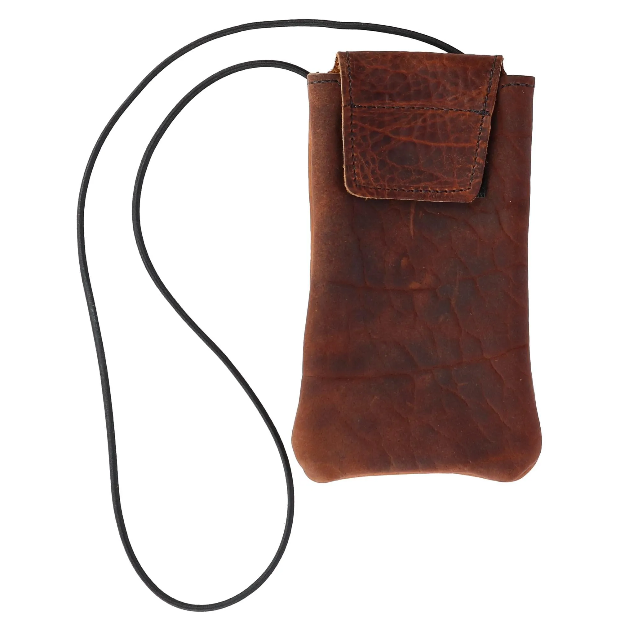 Boston Leather Textured Bison Leather Eyeglass Case with Neck String sold by Belt Outlet product image thumbnail 2