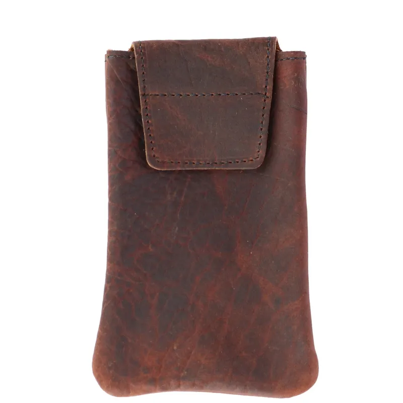 Boston Leather Textured Bison Leather Eyeglass Case sold by Belt Outlet