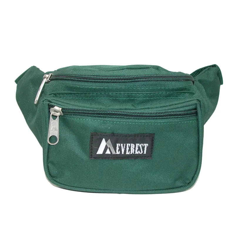 Everest Fabric Multi Pocket Fanny Waist Pack made by Belt Outlet