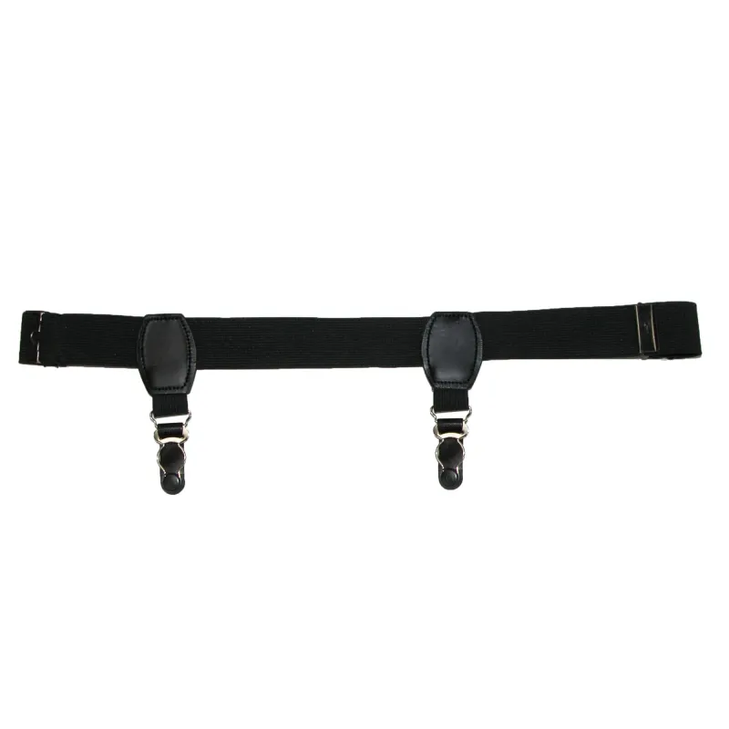 CTM® Men's Elastic 1 Inch Sock Garters with 2 Clips made by Belt Outlet