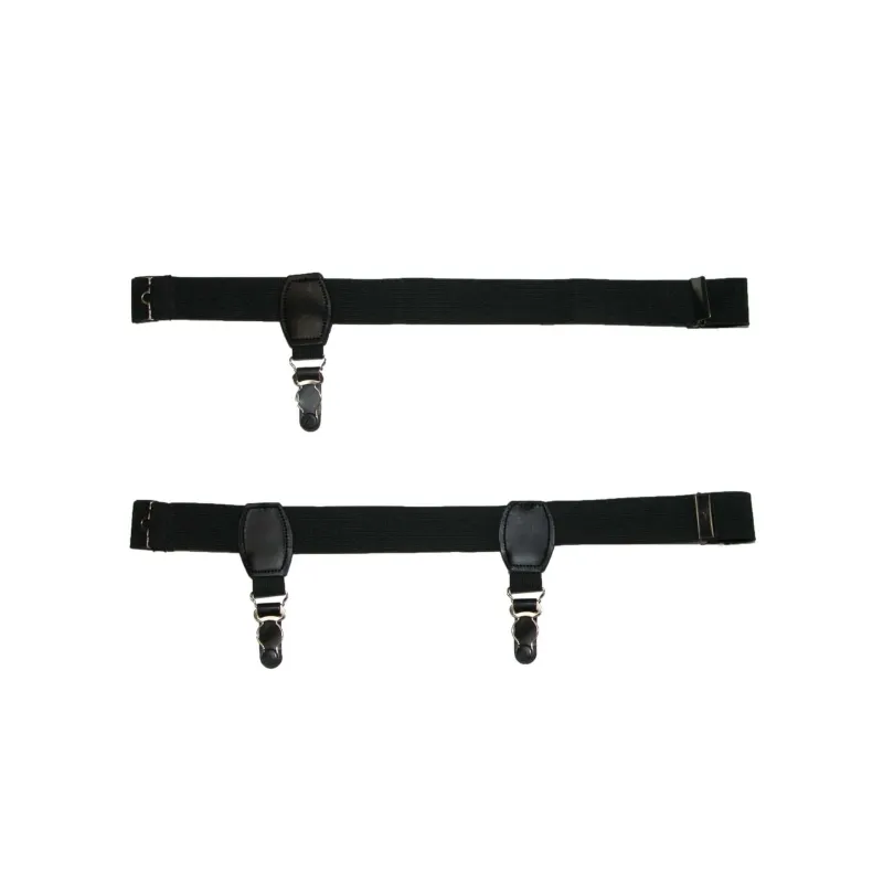 CTM® Men's Elastic 1 Inch Wide Single and Double Sock Garters (Pack of 2) made by Belt Outlet