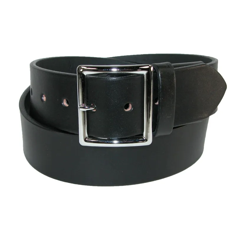 Boston Leather Men's Leather Garrison Belt with Hidden Elastic Stretch sold by Belt Outlet