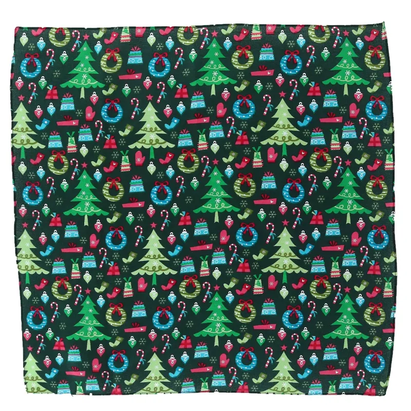 CTM® Trendy Christmas Pattern Holiday Print Bandana made by Belt Outlet