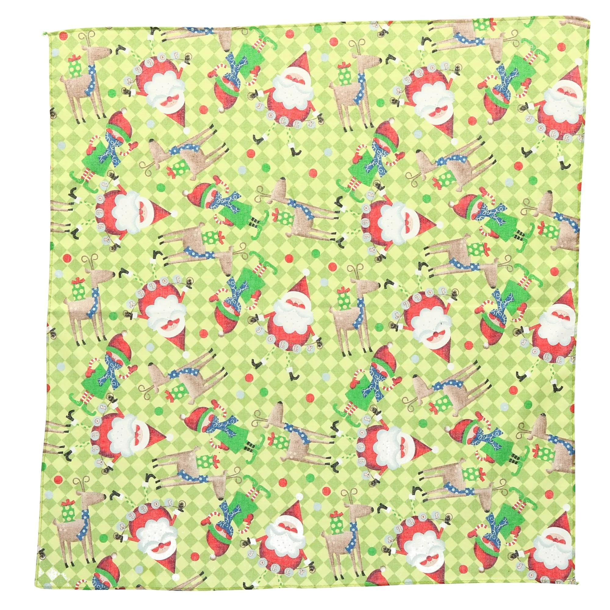 CTM® Christmas Santa and Elf Print Holiday Bandana sold by Belt Outlet product image thumbnail 3