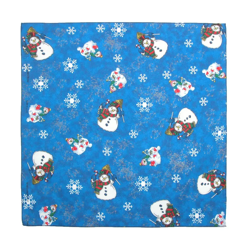 CTM® Women's Snowmen Holiday Christmas Bandana made by Belt Outlet