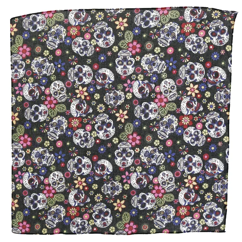 CTM® Day of the Dead Skull Print Bandana sold by Belt Outlet