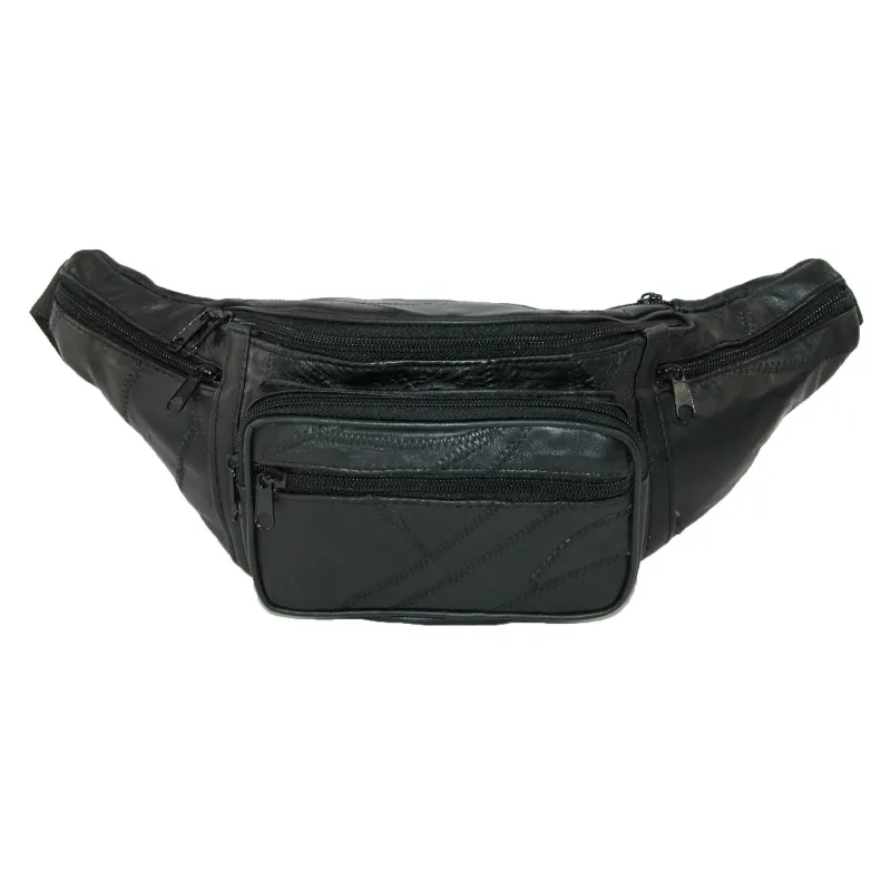 CTM® Patch Leather Large Fanny Waist Pack sold by Belt Outlet