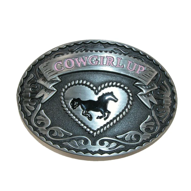 CTM® Women's Cowgirl Up Belt Buckle made by Belt Outlet