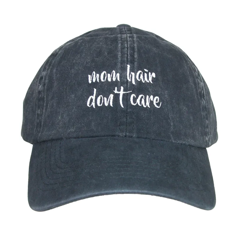 David & Young Women's Cotton Mom Hair Don't Care Baseball Cap sold by Belt Outlet