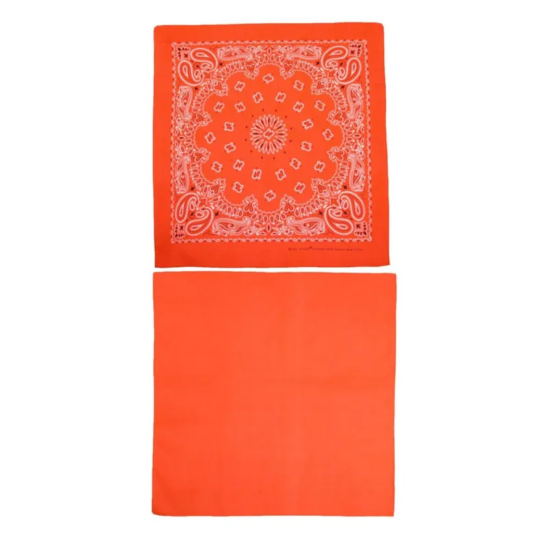 CTM® Cotton Solid and Paisley Print Neon Bandana Kit (Pack of 2) sold by Belt Outlet
