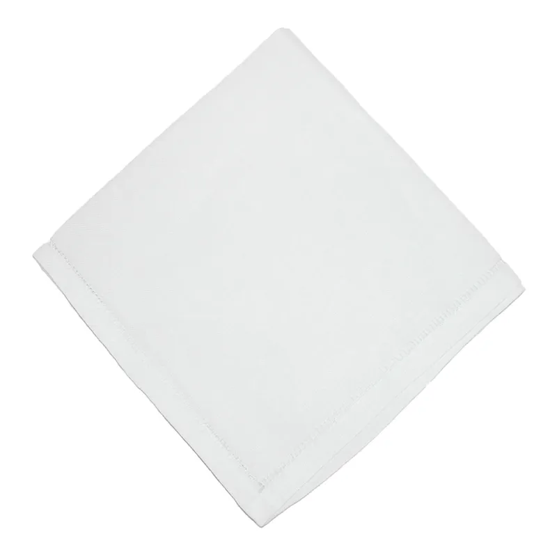 CTM® Linen Hemstitched Wedding or Christening Handkerchief made by Belt Outlet