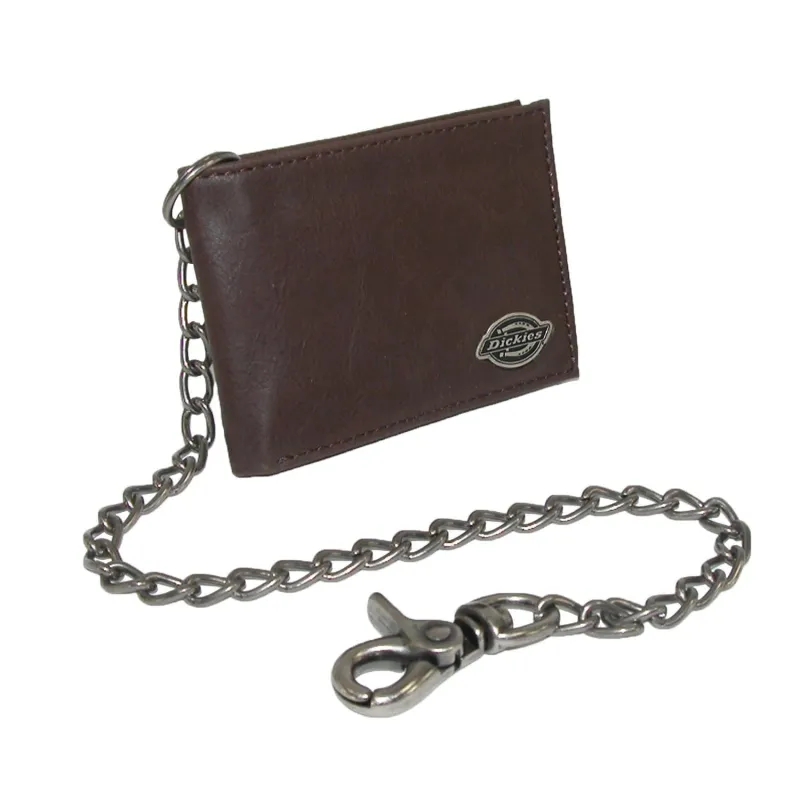Dickies Men's Leather Trucker Chain Slimfold Wallet sold by Belt Outlet
