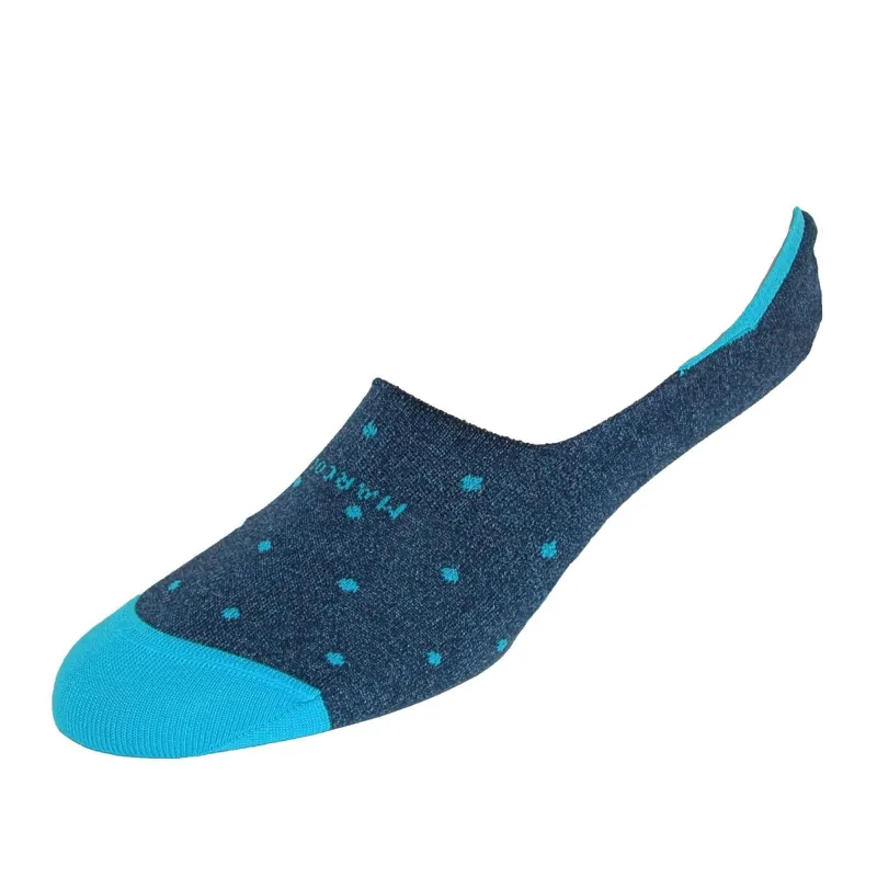 Marcoliani Men's Polka Dot Invisible Touch Liner Sock sold by Belt Outlet