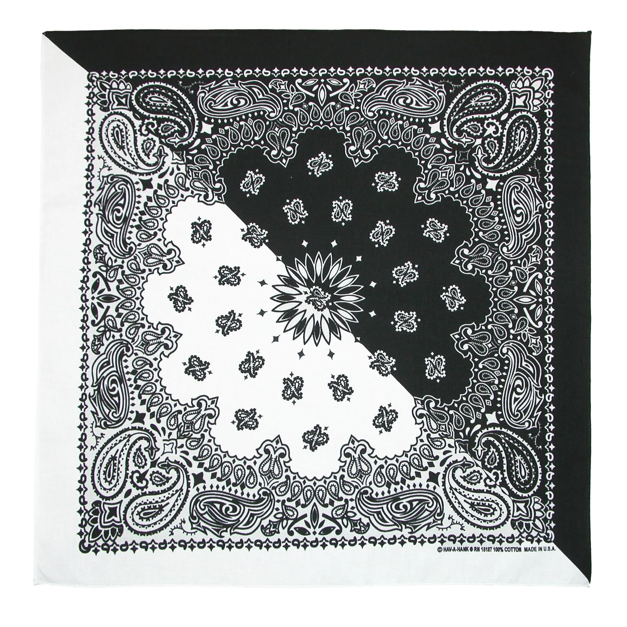 CTM® Split Paisley Print Bandana sold by Belt Outlet product image thumbnail 5